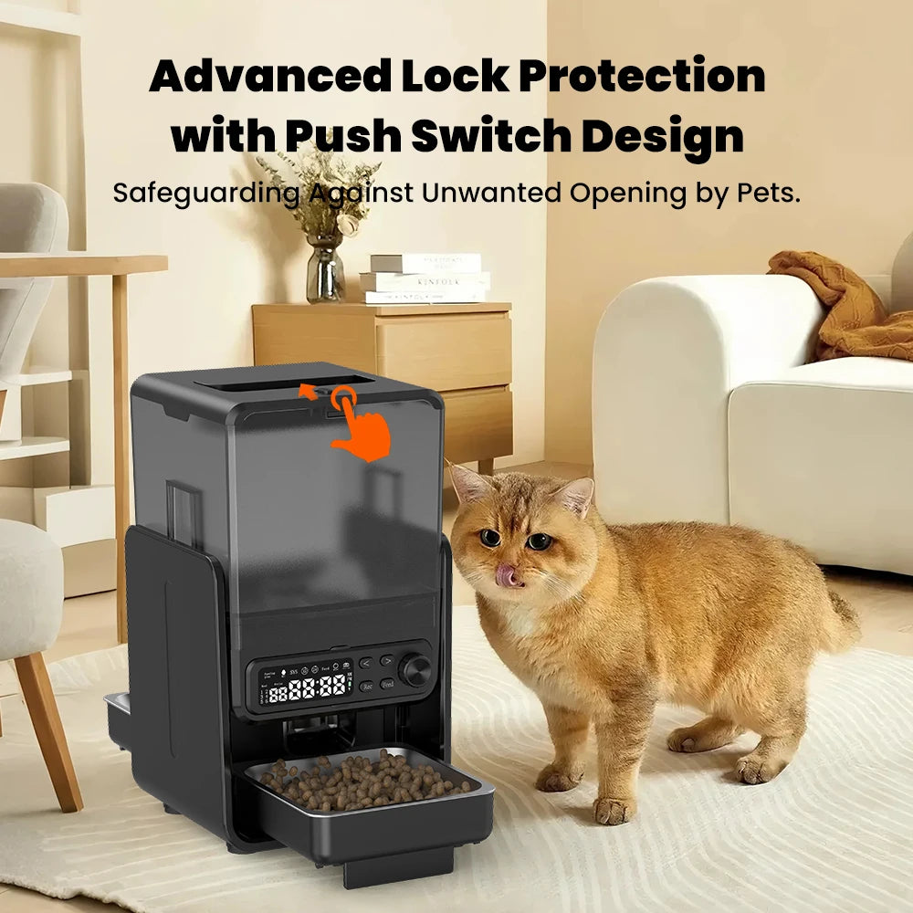 Smart 5L Double Cat Feeder with Dual Power Backup